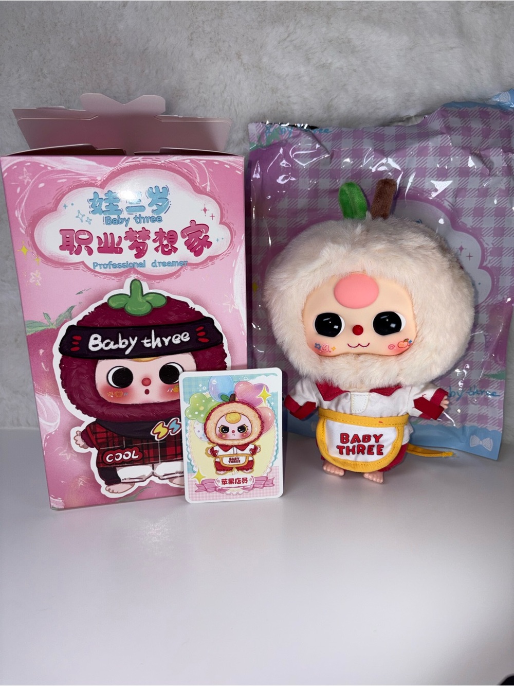 Baby Three Professional Dreamer Confirmed Apple Store Clerk Plush Blind Box
